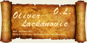Oliver Lackanović vizit kartica